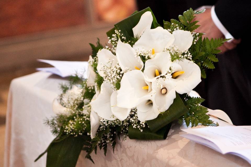 Bouquet a cascata di calle