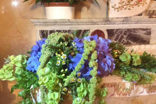 Composizione shabby chic su al