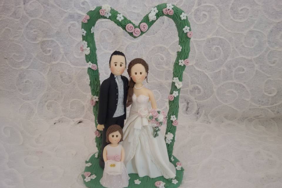 Cake topper famiglia