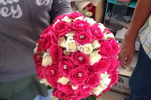 Bouquet rose a grappolo