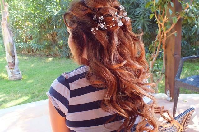 Acconciatura sposa Semiraccolt