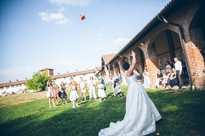 Sofia il lancio del bouquet