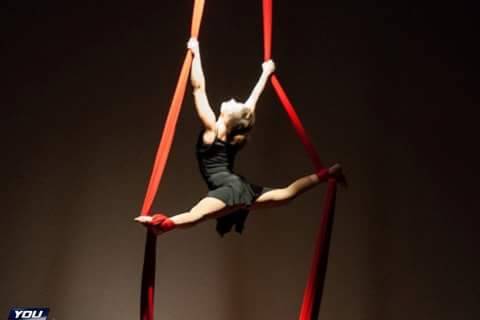 Esibizione di danza aerea