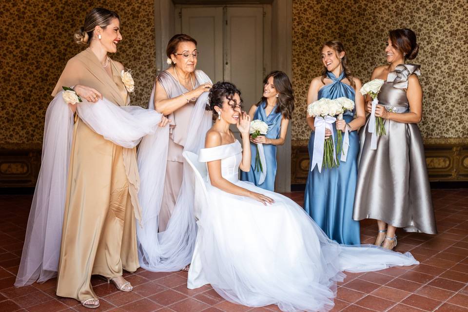 Bride getting ready