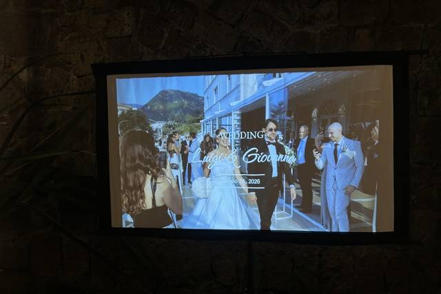 Videoproiezione durante l’even