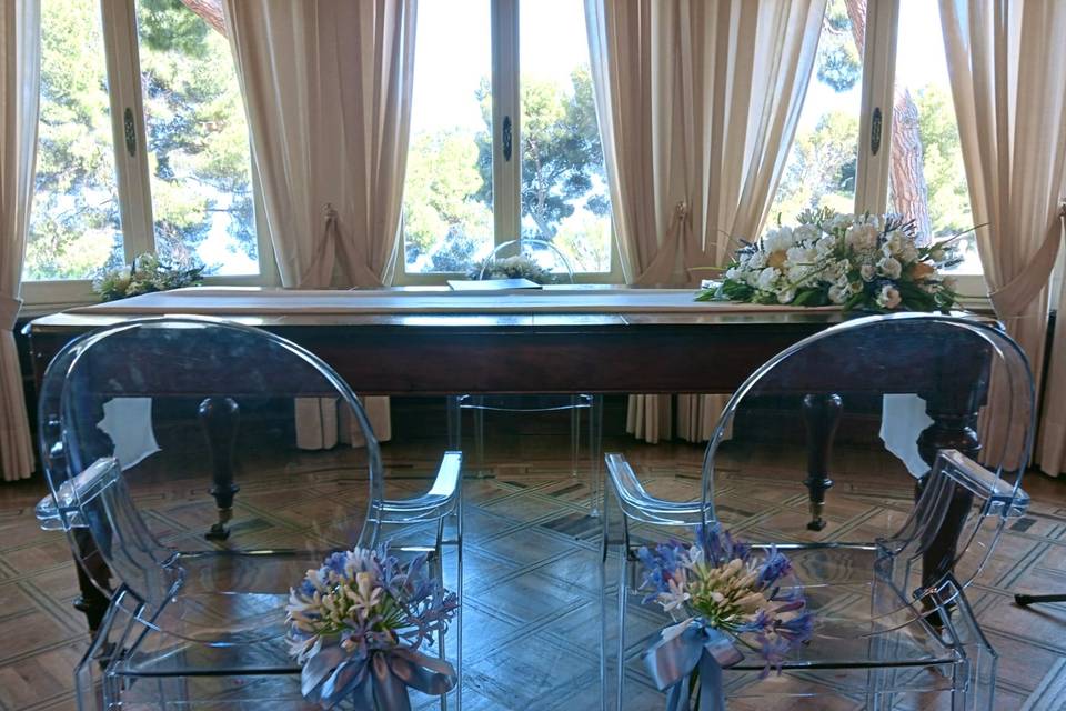La Sala Bow Window allestita