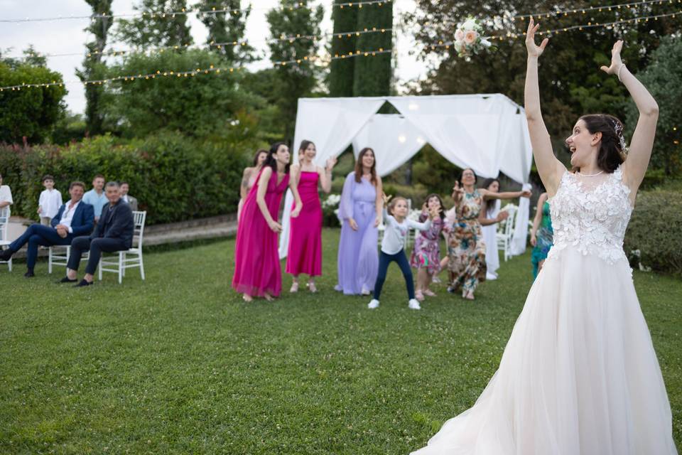 Il lancio del bouquet!