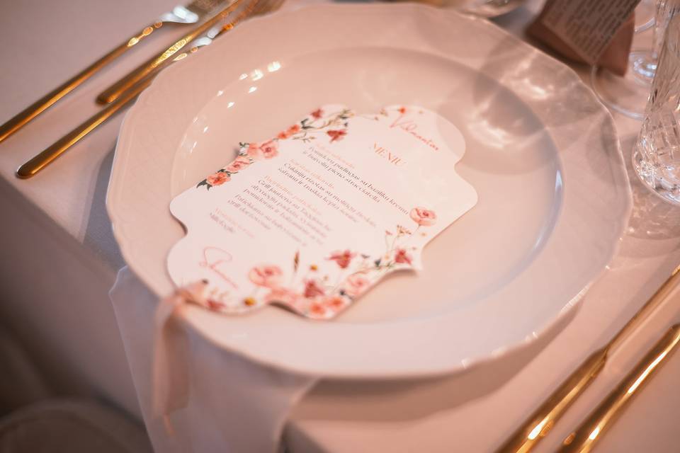 Wedding menu