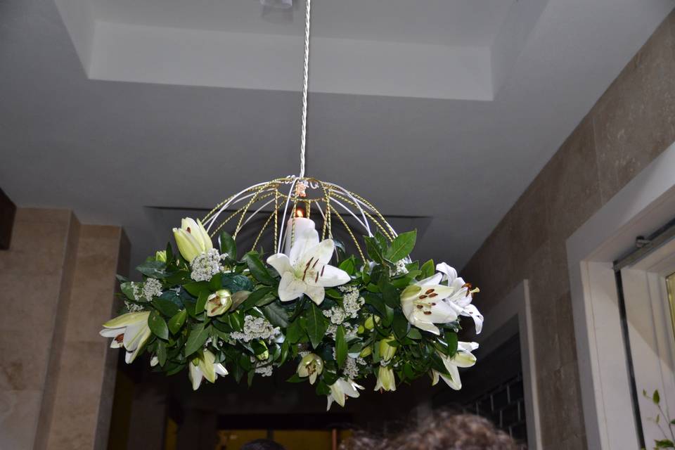 Lampadario di fiori