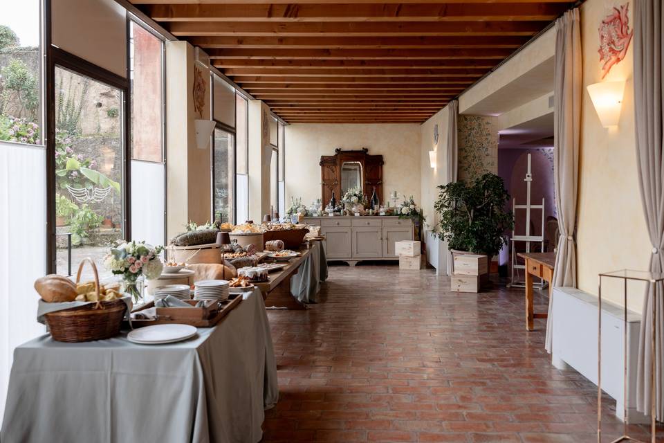 Buffet interno e confettata