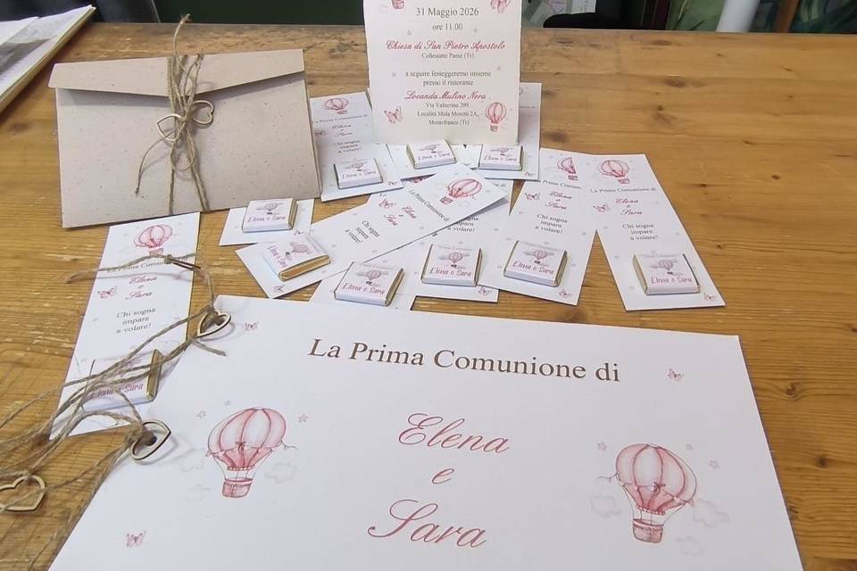 Set comunione con libro dedica