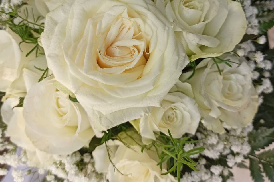 Coroncina e bouquet da sposa