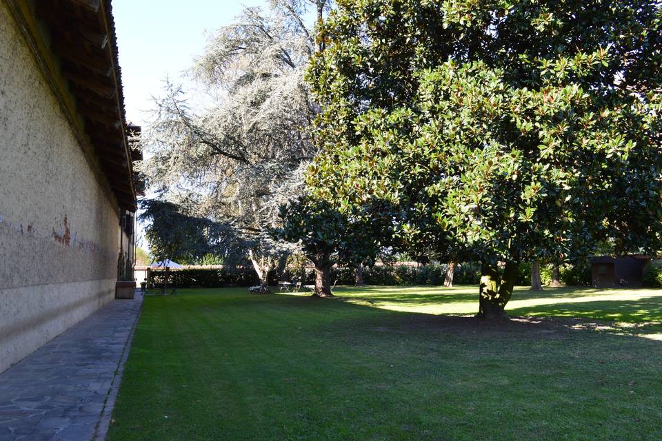 Vista del giardino sul retro