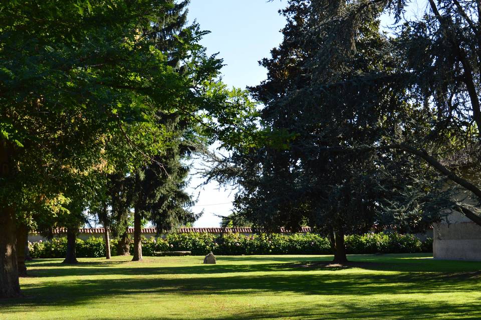 Vista del giardino sul retro