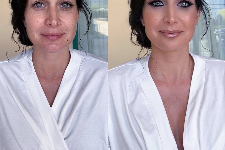 Trucco sposa prima e dopo