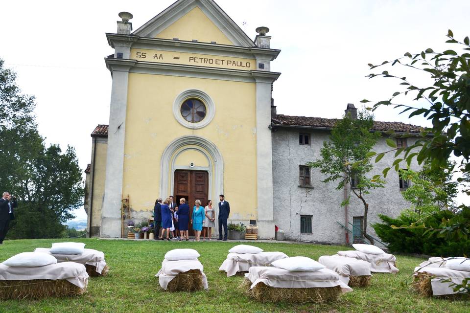 Dettagli allestimento chiesa