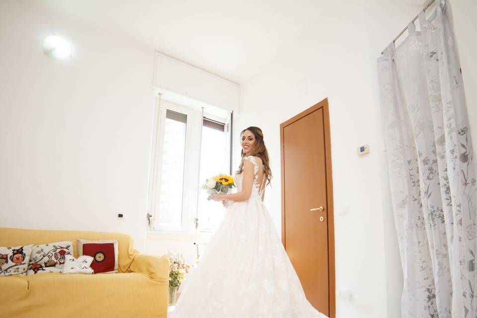 Bride in the room