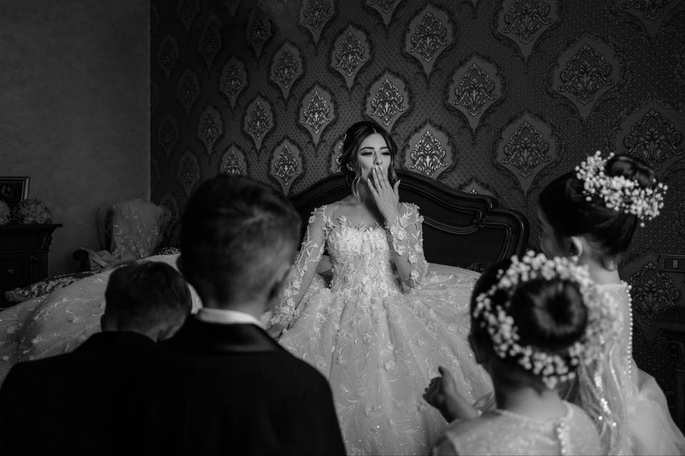 Bride getting ready