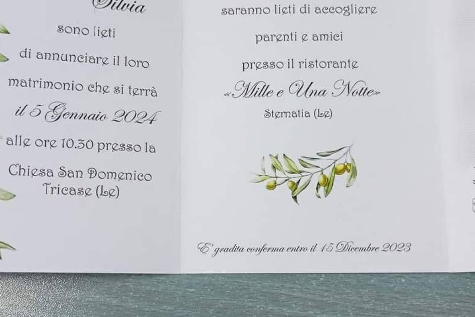 Partecipazione matrimonio