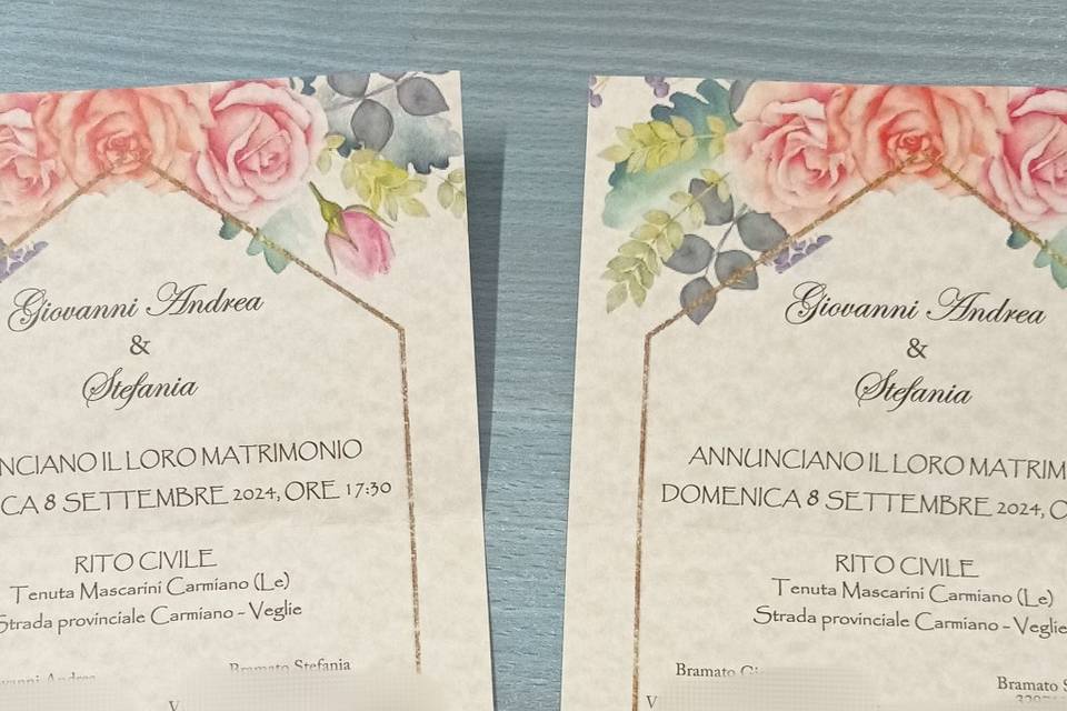 Partecipazione matrimonio