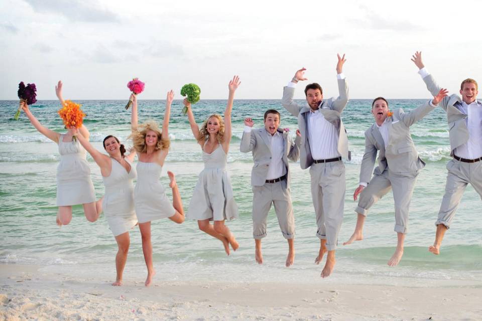 Beach Wedding Party