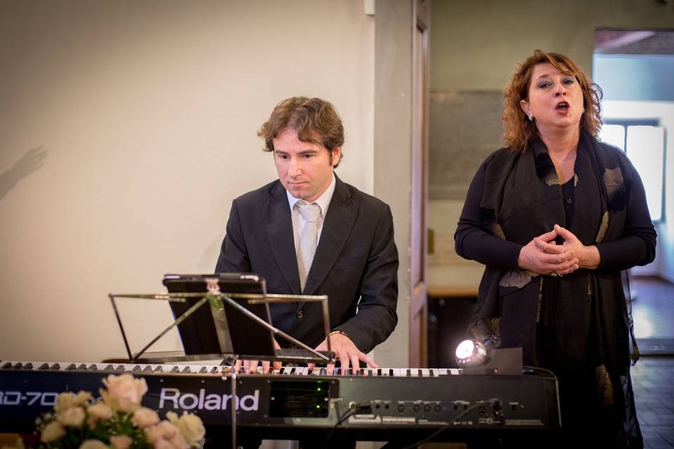 Con Cristina pianista