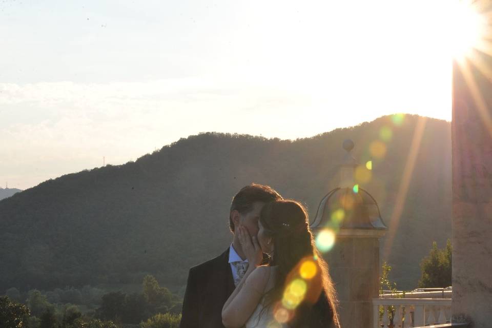 Il tramonto che bacia gli spos