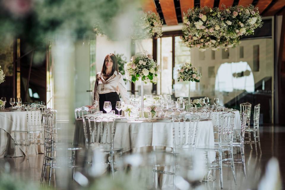 Matrimonio con nuvole floreali