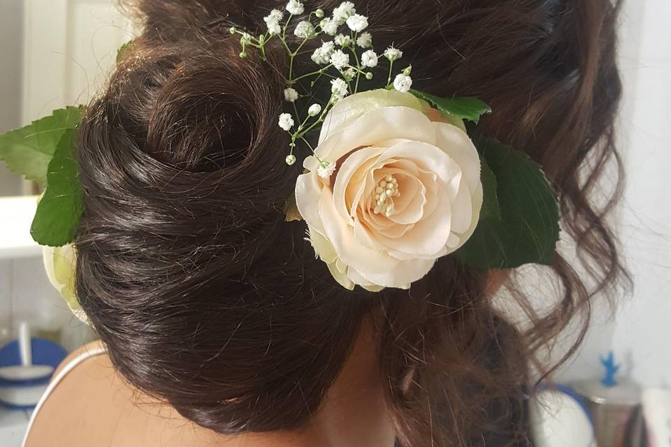 Flower chignon