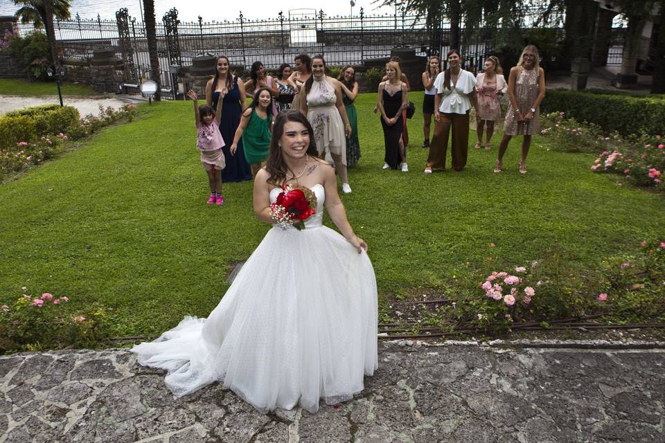 Lancio del bouquet