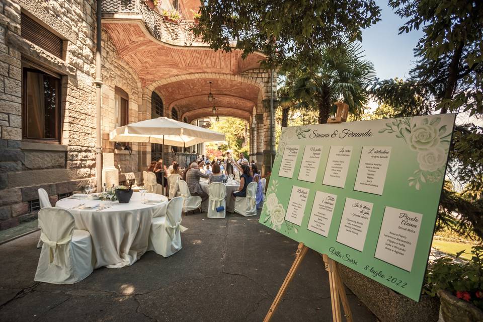 Pranzo con tavoli tondi