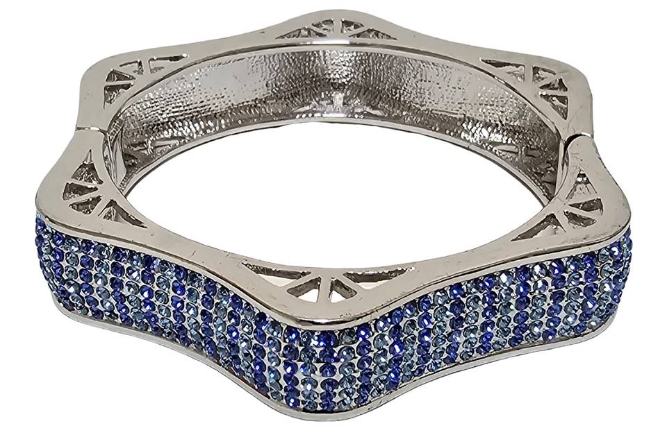 Bracciale rh con cristalli blu