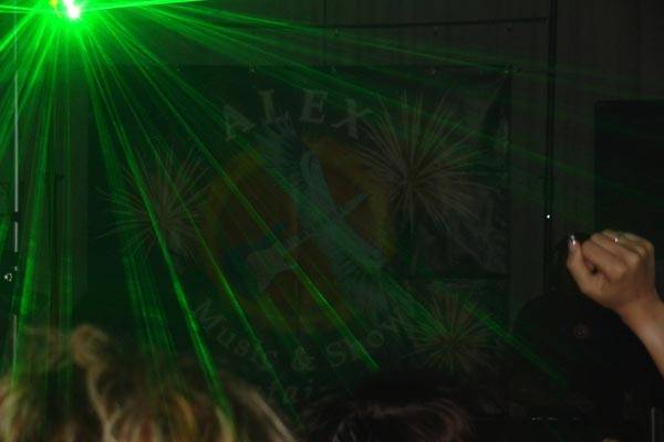 Un dettaglio dei nostri effetti laser durante una serata disco