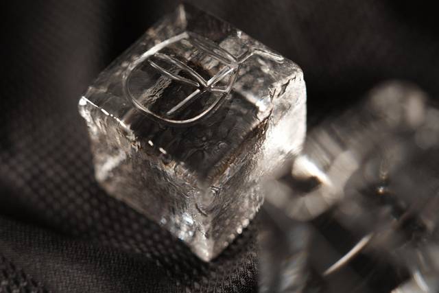 Logo on ice