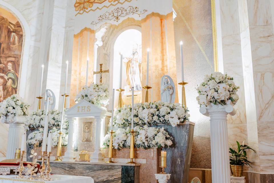 Altare decorato