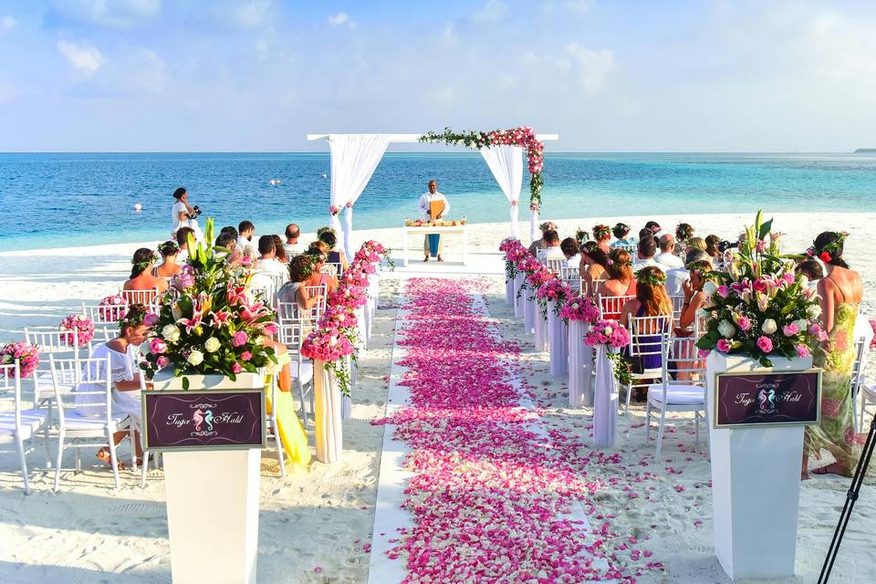Celebrazione in spiaggia