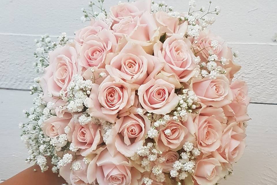 Bouquet sposa rose rosa