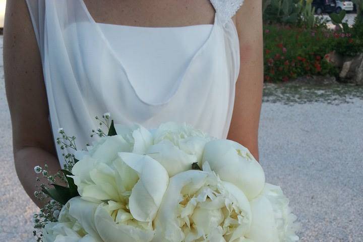 Bouquet sposa di peonie