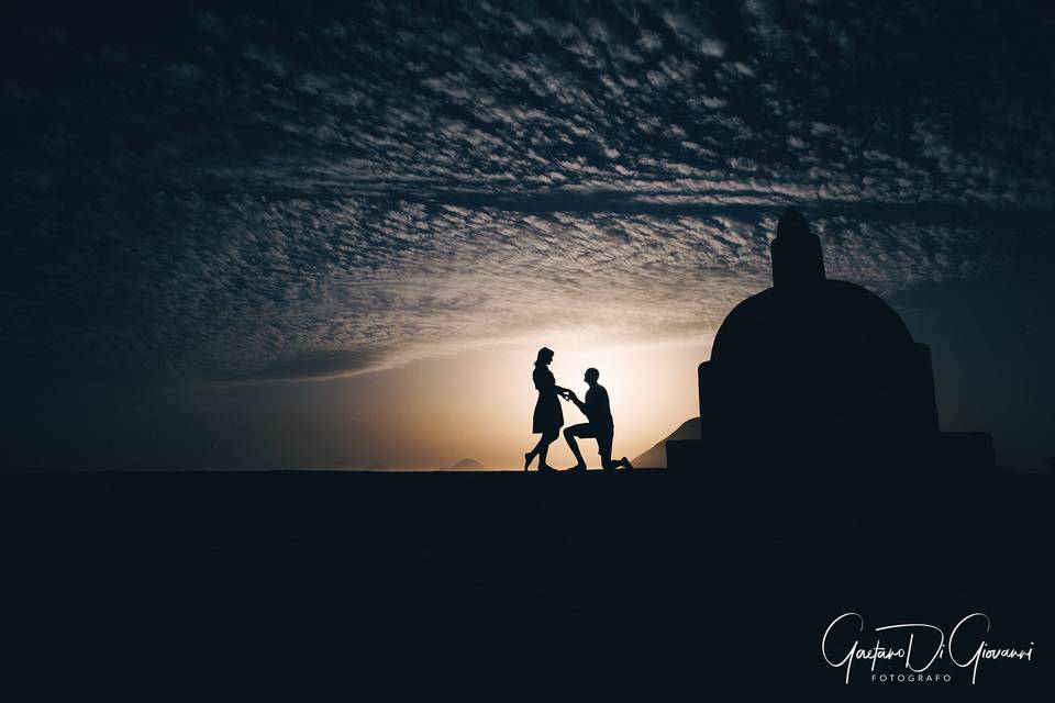 Tramonto con gli sposi, Lipari