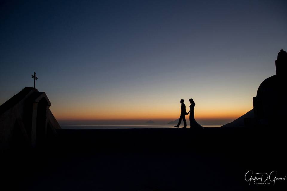 Sposi al tramonto a lipari