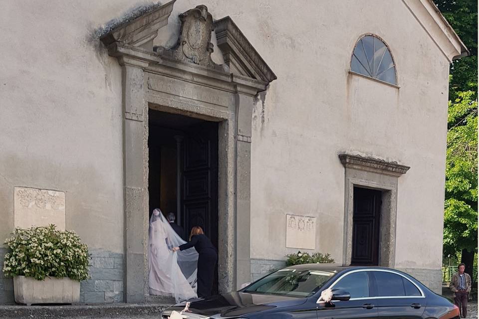 Arrivo in chiesa