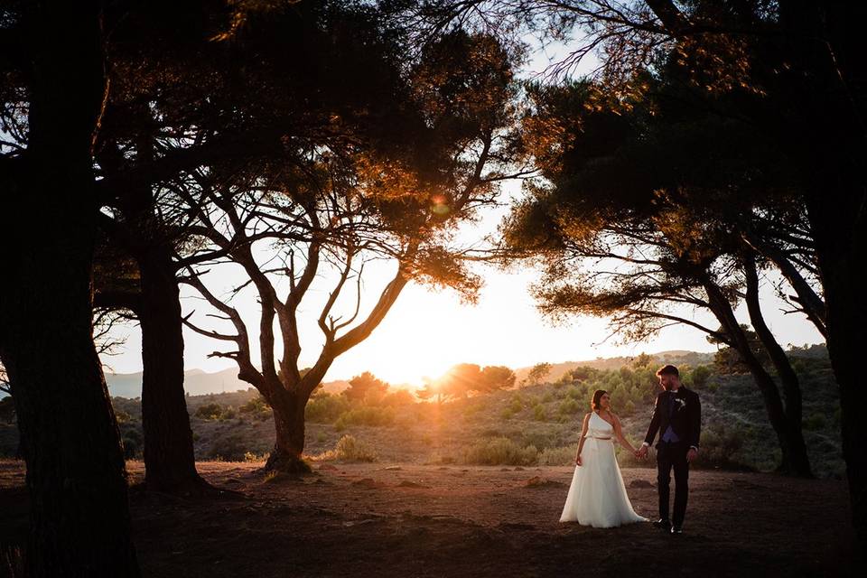 Foto matrimonio tramonto