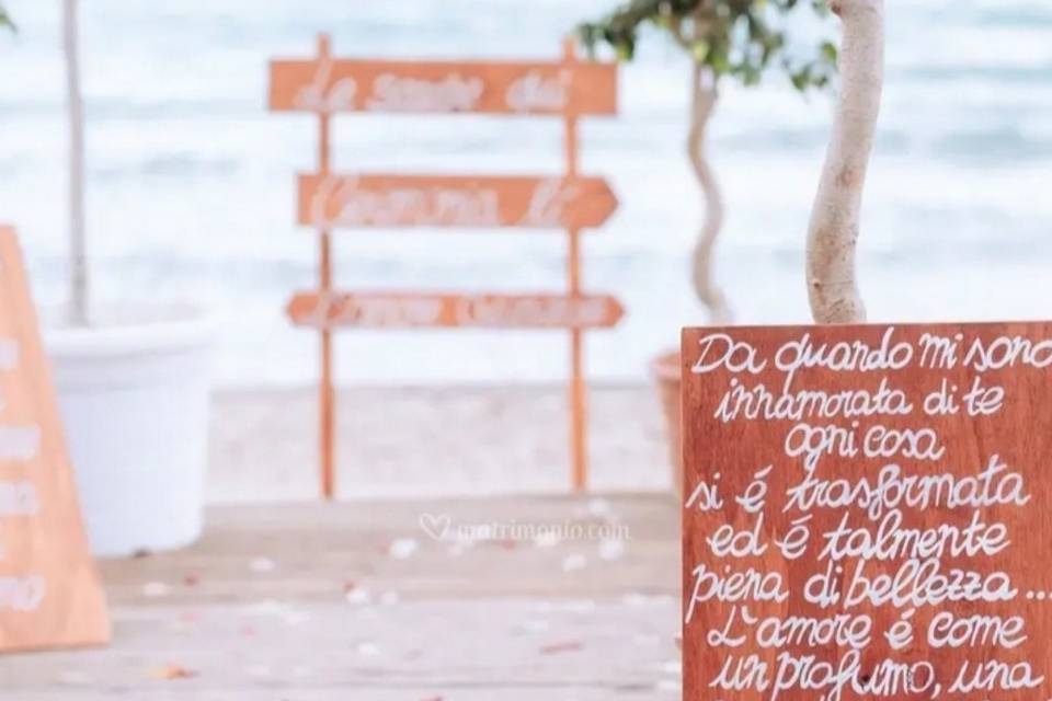 Insegne beach wedding