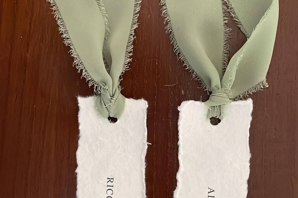 Segnaposto in carta riciclata