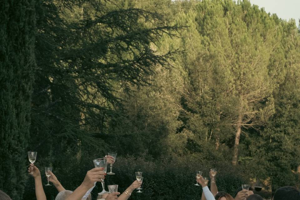 A family toast.
