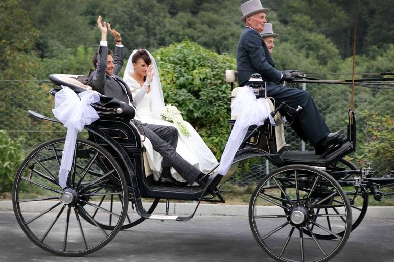 L'arrivo in carrozza