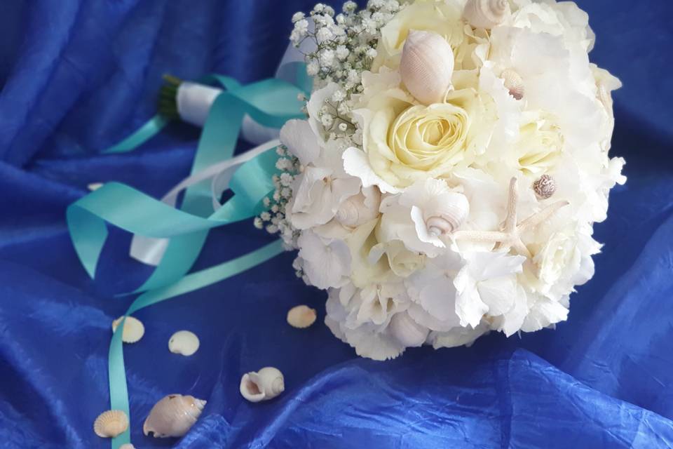 Bouquet sposa a tema mare