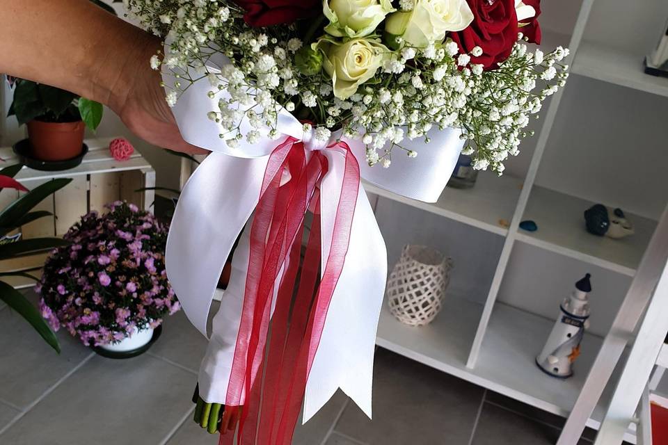 Bouquet sposo total red