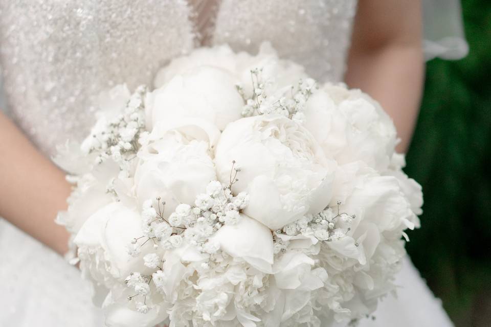 Bouquet peonie-sposa