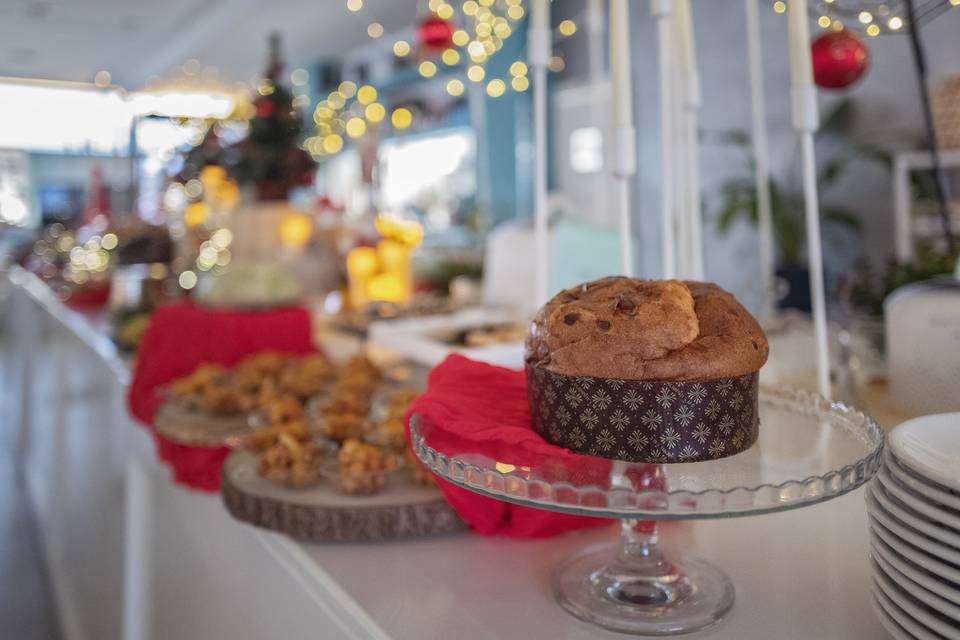 Buffet dei dolci natalizio